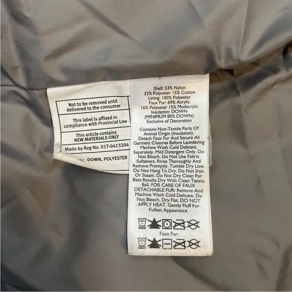 Eddie Bauer Sun Valley Down Parka Coat Jacket Silver Size Large Winter Warm - Picture 7 of 7